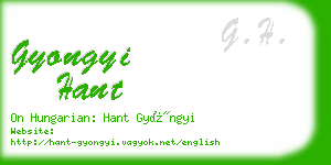 gyongyi hant business card